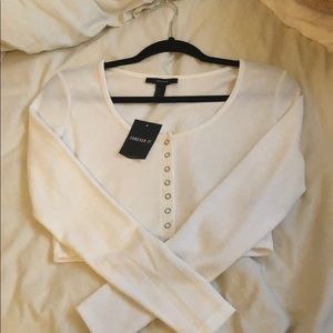 White Long sleeve crop (forever 21)